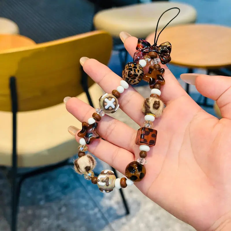 🐯Leopardo - Mocha Bear Hug Phone Charm ✨🧸