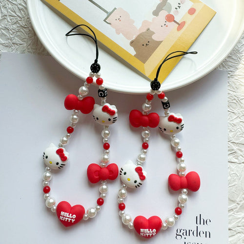 Hello Kitty Pearl & Bow Phone Charms