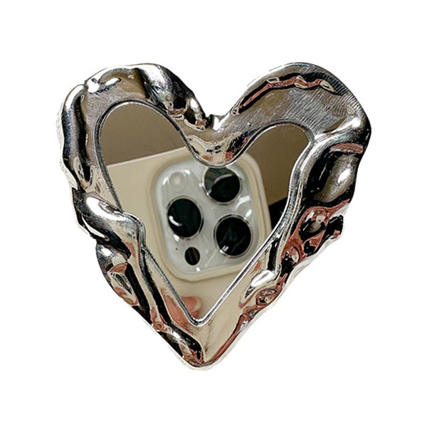 Love Shape Metal Plated "MIRROR"🪞 Pop Holder (Airbag)