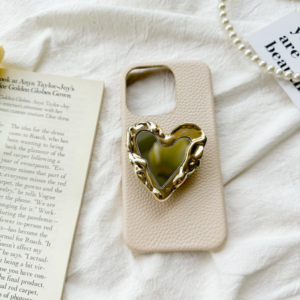 Love Shape Metal Plated "MIRROR"🪞 Pop Holder (Airbag)