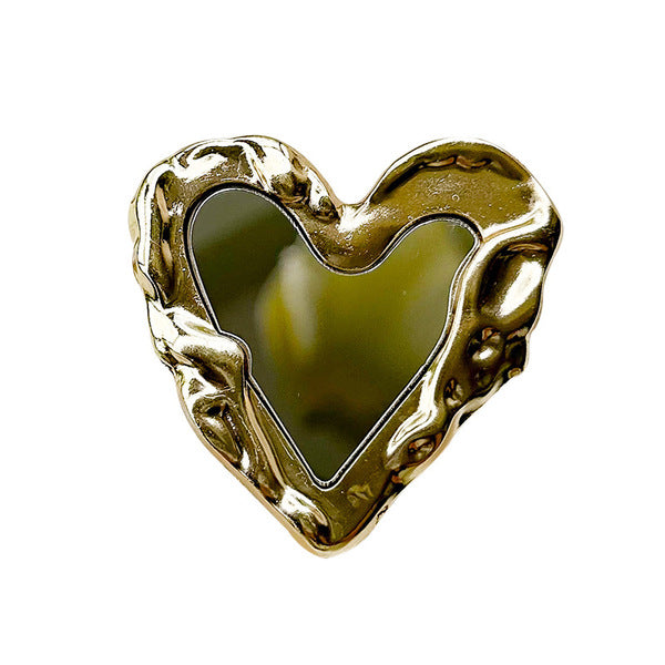 Love Shape Metal Plated "MIRROR"🪞 Pop Holder (Airbag)