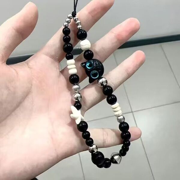 Cute "KITTY🐈‍⬛" - BLACK" CAT Phone CHARMS 🐾