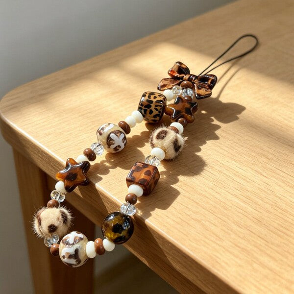 🐯Leopardo - Mocha Bear Hug Phone Charm ✨🧸