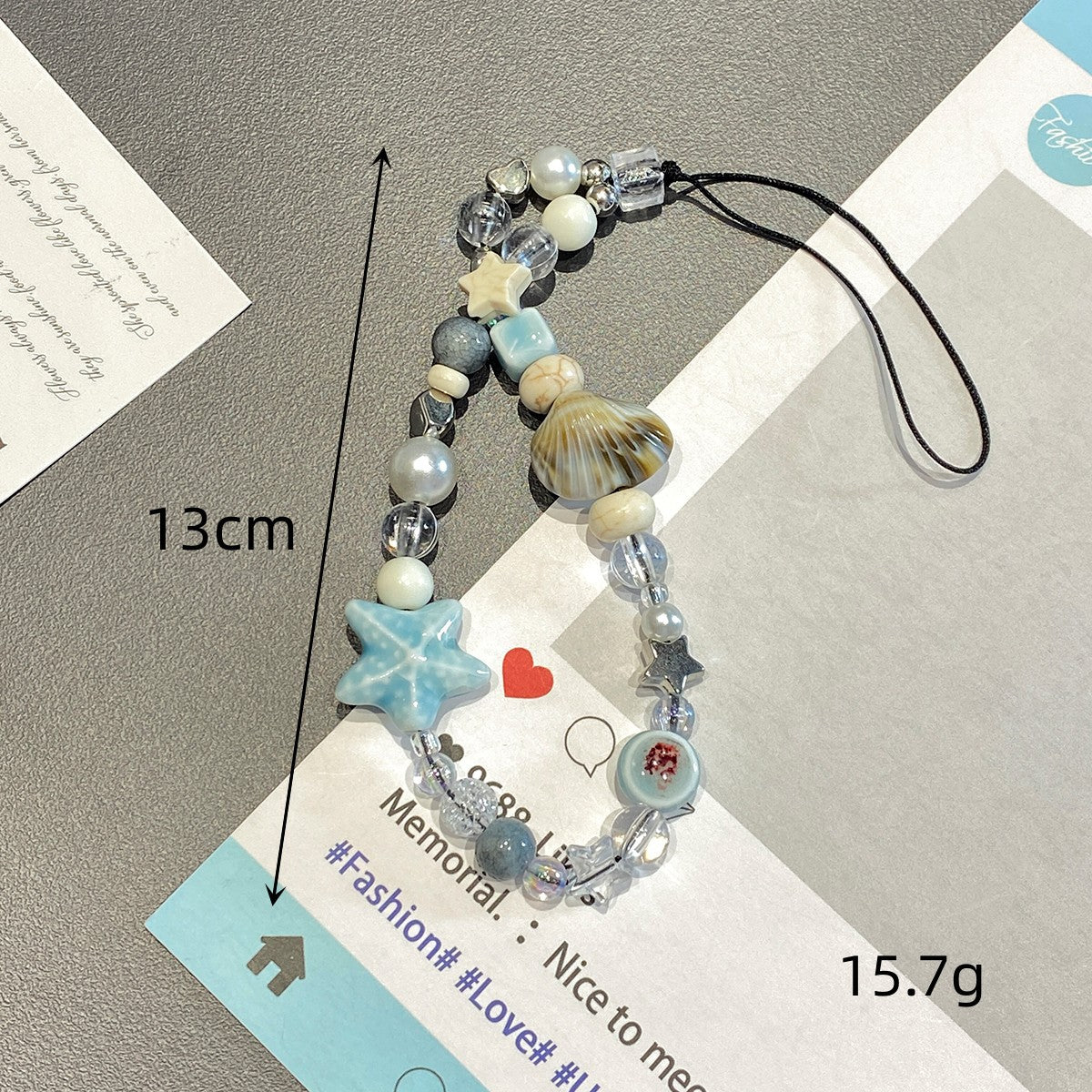 🌊🐚 Seaside Pearl & Starfish Phone Charm.